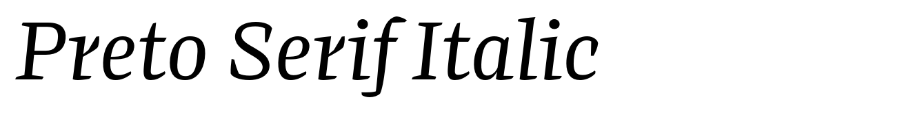 Preto Serif Italic